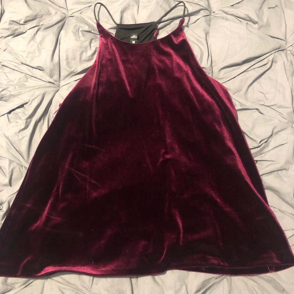 Wine Colored Suede Blouse